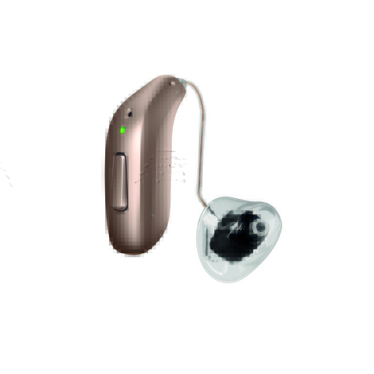 Specsavers_91_A1_miniRITE_RC_H1-2024_Left_C094AntiqueBronze_LEDgreen_SpeakerTube105_MicroShell_C006Transparent_500pctSize_TIF